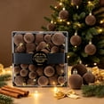 thumbnail image 5 of STPToys 44Pcs Christmas Brown Velvet Ornament Balls Assorted Sizes With Hanging Loops For Xmas Tree Holiday Home Decor, 5 of 8