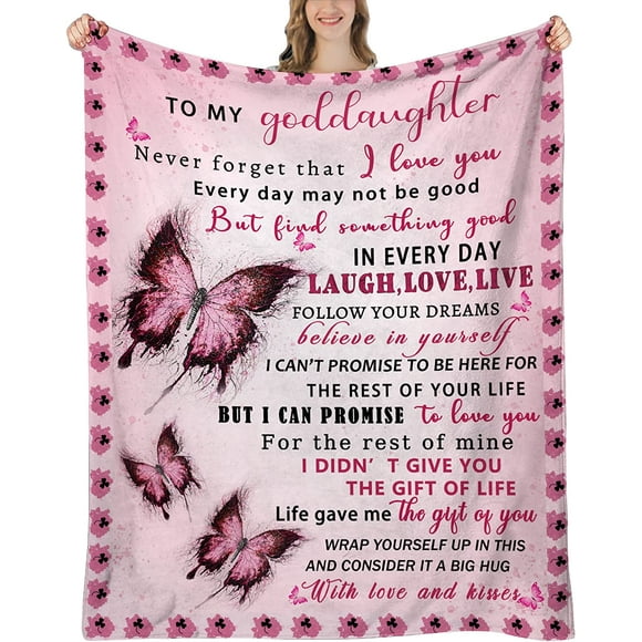 XZYG Goddaughter Blanket from Godmother Goddaughter Gifts from Godmother Goddaughter Gifts Gifts for Goddaughter Birthday Graduation Christmas to My Goddaughter Blanket(60*80inch)