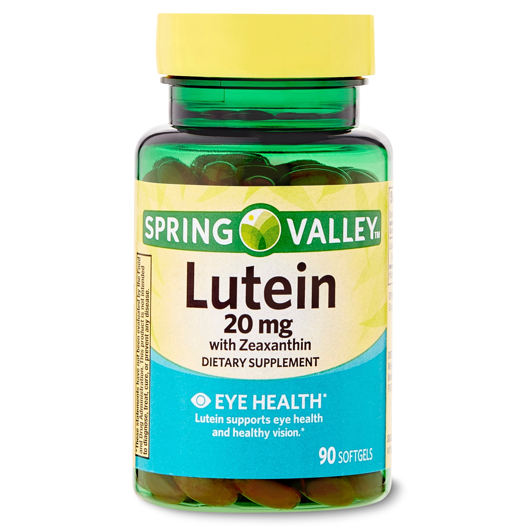 Spring Valley Lutein with Zeaxnthin Dietary Supplements, 20 mg, 90 Count