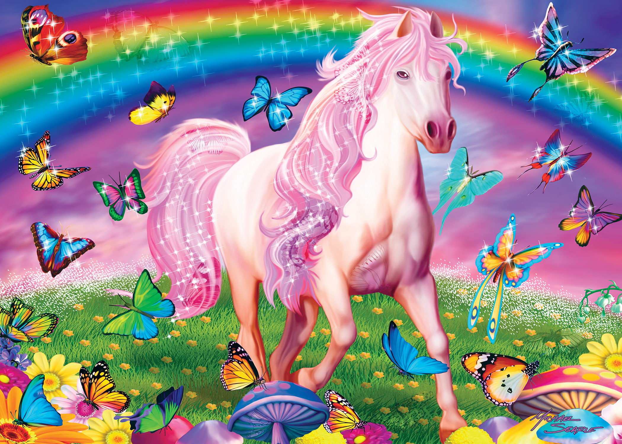 Glow in the Dark - Rainbow World 500 Piece Puzzle
