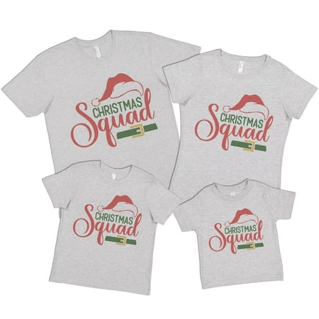 

7 ate 9 Apparel Matching Family Merry Christmas Shirts - Santa s Christmas Squad Grey T-Shirt 2T
