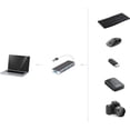 thumbnail image 3 of Hub USB 3.0 de 4 puertos ultradelgado y extra ligero fabricado en aluminio Hub USB para MacBook Air, Mac Pro/Mini, Microsoft y otros dispositivos USB, 3 of 8