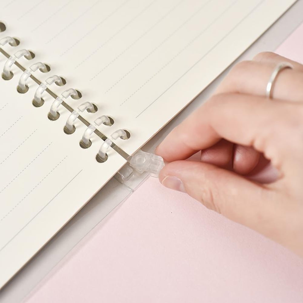 thumbnail image 2 of PATIKIL A4 Notebook Binder, 1 Set Loose Leaf Book Ring Binder 8 Divider Tab 30 Rings 60 Sheets Ruled Paper 100gsm For Office, White 2 of 10