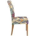 thumbnail image 3 of RYLABLUE Mignonne Beaucoup de Monstres Effrayés Colorés Housse de Chaise Extensible Housse de Protection pour Salle à Manger Hôtel Mariage Ensemble de 6, 3 of 5