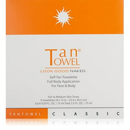 Tan Towel Self Tanner Towelette Classic, 5 Ct