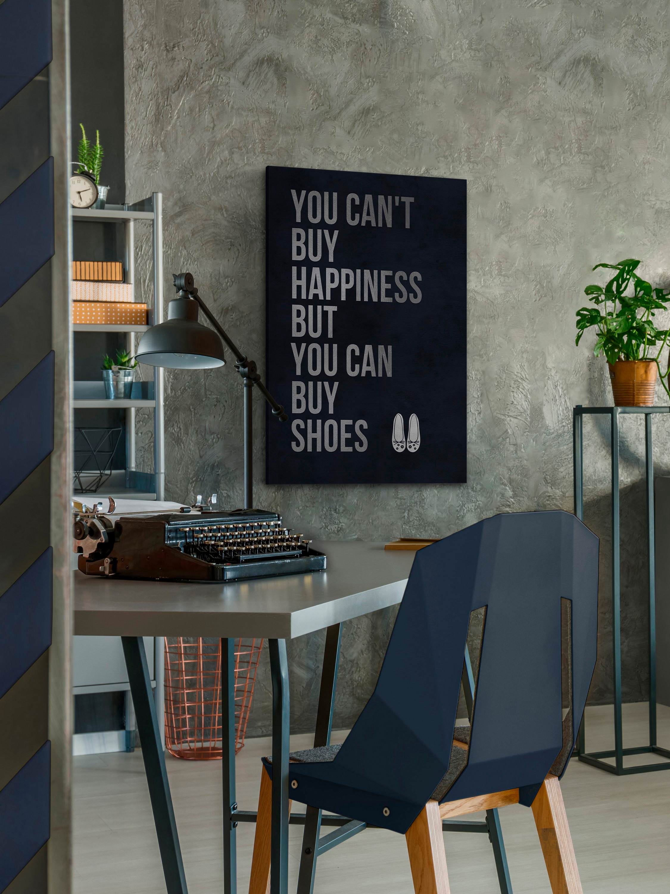You Can't Buy Happiness Painting Print on Wrapped Canvas