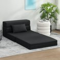 thumbnail image 2 of HOMCOM Folding Sofa Bed, Sleeper Chair with Pillow, Black, 2 of 8