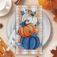 thumbnail image 5 of Fall Hello Pumpkin Kitchen Dish Towels Set of 2, Autumn Orange Plaid Check Hand Towels Sunflower Drying Baking Cooking Cloth, Thanksgiving Farmhouse Rustic Home Kitchen Decor 18 x 26 Inch, 5 of 6