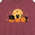 thumbnail image 3 of Instant Message - Black Cats And Pumpkins - Women's Racerback Tank Top, 3 of 6