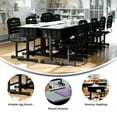thumbnail image 2 of Student Desk with Grey Top and Adjustable Height Black Pedestal Frame, 2 of 9
