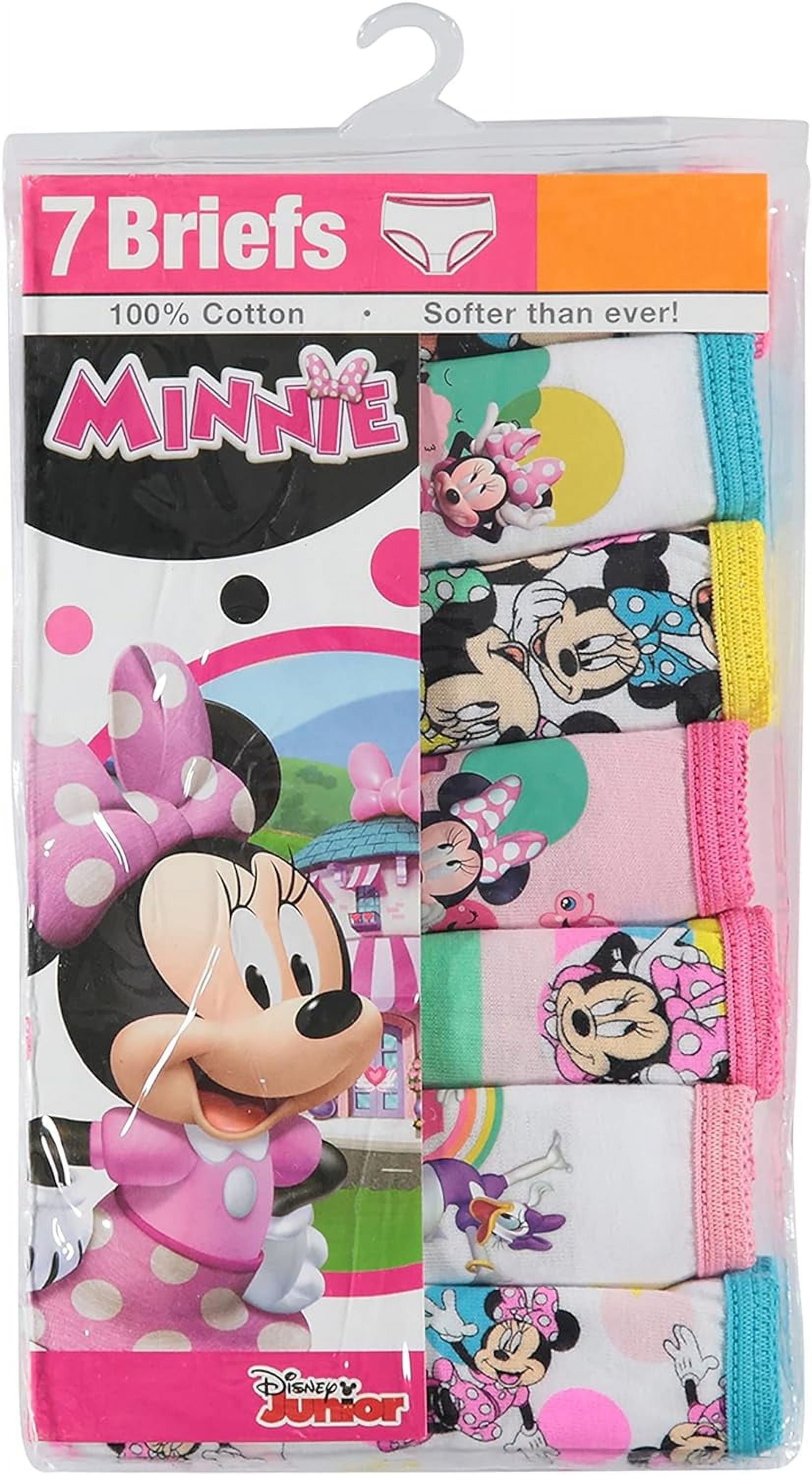 Minnie Mouse, Girls Underwear, 8 Pack 100% Combed Cotton Panties