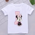 thumbnail image 3 of Camisetas de algodón para niños de Minnie, combinación de letras de la A a la Z, ropa de dibujos animados de Disney Kawaii, camisetas casuales para niños y niñas, 3 of 5