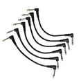 thumbnail image 4 of MIANGASTORE 6PCS Instrument Cables Guitar Patch Cables for Bass Keyboard Effect Pedals (Black), 4 of 8