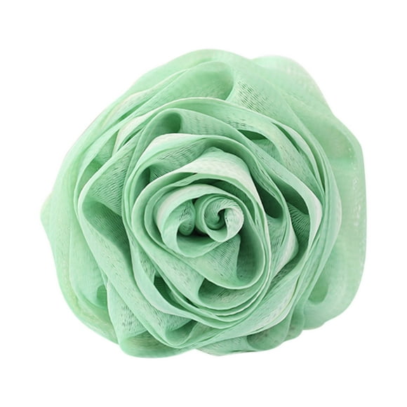 Bwiyojiz Home Decor 5.9" Bath Flower-soft and Non Scattering-scrubbing Bath-high Beauty Friendly, Green