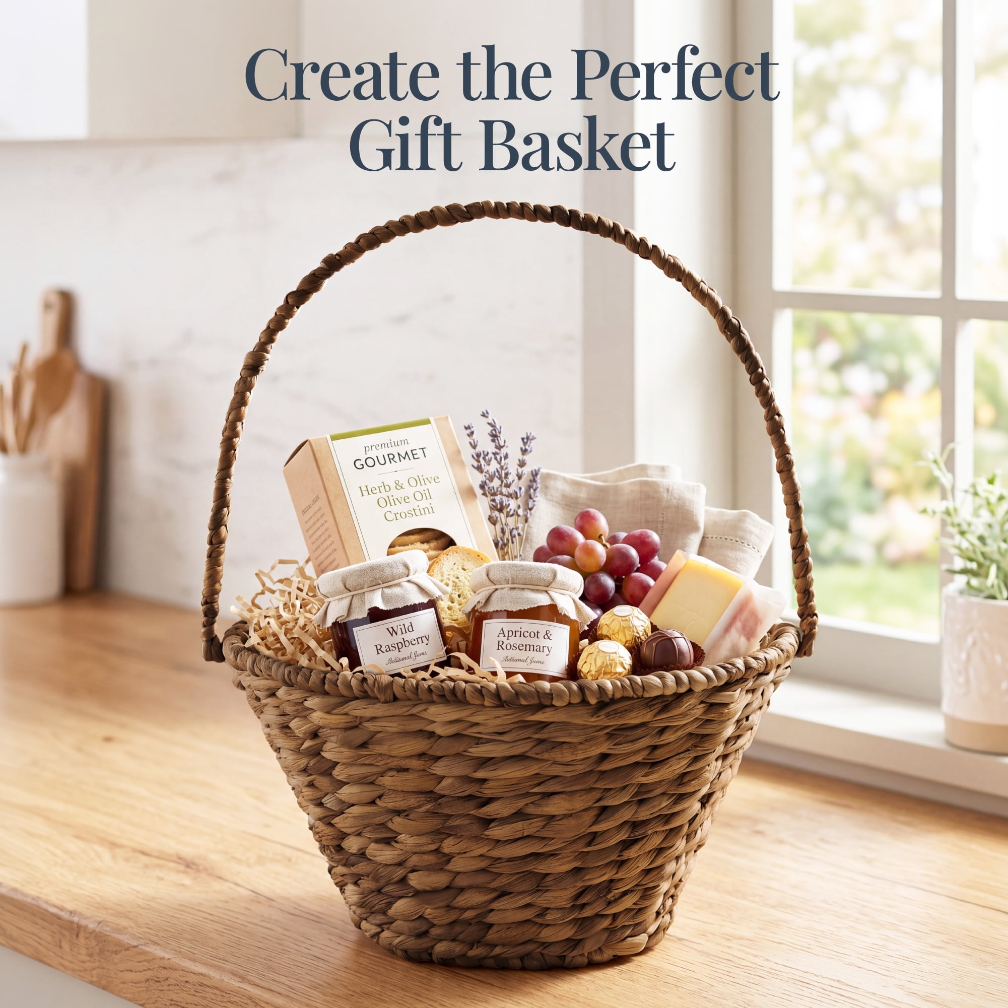Best Choice Products Handwoven Medium Mother's Day Gift Basket, 20 inch Basket Basket w/Collapsible Handle - Chestnut