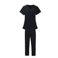 thumbnail image 3 of Conjunto de uniformes médicos Sunnimix uniforme de enfermera para mujer Negro SG, 3 of 8