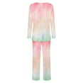 thumbnail image 3 of yievot Lounge Sets for Women Long Sleeve Top with Pants Gradient Printed Loungewear Sleepwear Pajamas Two Piece Outfits for Women, 3 of 5
