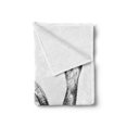 thumbnail image 2 of Snail Soft Flannel Fleece Blanket, Hand Drawn Slug Sketch in Vintage Style Wildlife Unique Animal Pattern, Cozy Plush for Indoor and Outdoor Use, 50" x 70", Charcoal Grey and White, by Ambesonne, 2 of 5