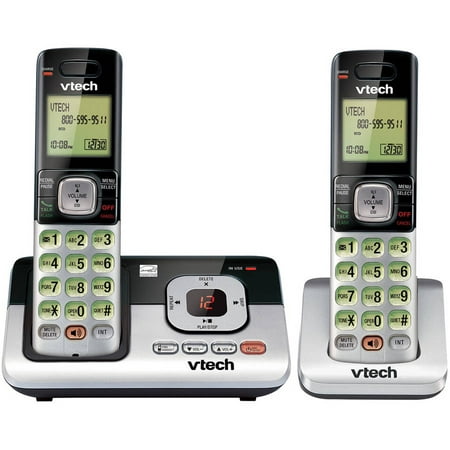 VTech CS6829-2 DECT 6.0 Dual Handset Cordless Answering (Best Cordless Phone With Answering Machine And Caller Id)