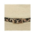 thumbnail image 3 of Karen Keith  Braided Toyo Fedora Sun Hat with Leopard Hat Band (Women), 3 of 4