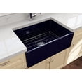 thumbnail image 6 of BOCCHI Contempo Apron Front Fireclay 27 in. Single Bowl Kitchen Sink with Protective Bottom Grid and Strainer in Matte Black, 6 of 7