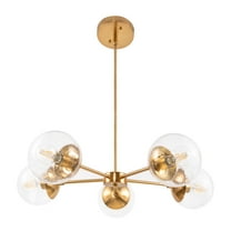 Design House Gracelyn Modern Indoor 5-Light Globe Chandelier, Satin Gold