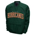 thumbnail image 2 of Men's Franchise Club Green Miami Hurricanes Members Windshell V-Neck Pullover Jacket, 2 of 3