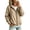 Khaki, variant on PBFRDSJ Women's Lightweight Rain Jacket Comfortable Stretch Hooded Zip Up Jacket with Pockets for Hiking Travel Outdoor Sizes S-2XL