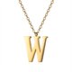 thumbnail image 1 of Collar de oro PROSTEEL con colgante inicial de acero inoxidable para mujeres y niñas, 1 of 7