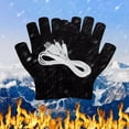 thumbnail image 2 of AWZXDE USB Powered Fingerless Knitted Warming Gloves for Indoor Winter Comfort and Typing Black, 2 of 9