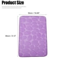 thumbnail image 2 of Unique Bargains Cobblestone Pattern Bathroom Rugs Polyester Bath Mat Machine Washable Purple 80x50cm, 2 of 7