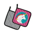 thumbnail image 2 of Caroline's Treasures Unicorn Pink Stripes Pair of Pot Holders, 2 of 3