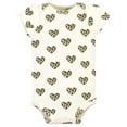 thumbnail image 4 of Hudson Baby Infant Girl Cotton Bodysuit, Pant and Bib Set, Leopard Hearts, 6-9 Months, 4 of 5