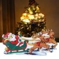 thumbnail image 2 of HURRISE Decorative Lamp,LED Christmas Light Sled Santa Claus Pattern Window Hanging Lamp Battery Powered with Suction Cup Festival Decoration,Window Hanging Light, 2 of 8
