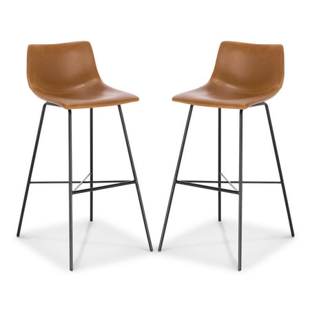 Poly and Bark Paxton 29” Bar Stool in Tan (Set of (Best Spray Tan In La)