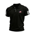 thumbnail image 2 of Evdexr Mens 250th Anniversary Usa Polo Shirts Patriotic Button Down T Shirts 1776 2026 Short Sleeve Red Blue and White Shirts 4th Of July Lapel Golf Shirt Black XL, 2 of 5