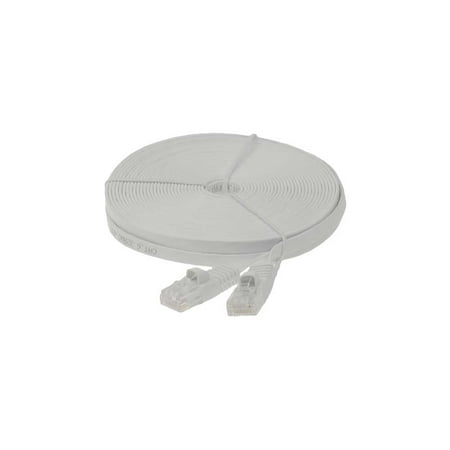 SF Cable Cat6 UTP Flat Ethernet Cable, 35 feet - White