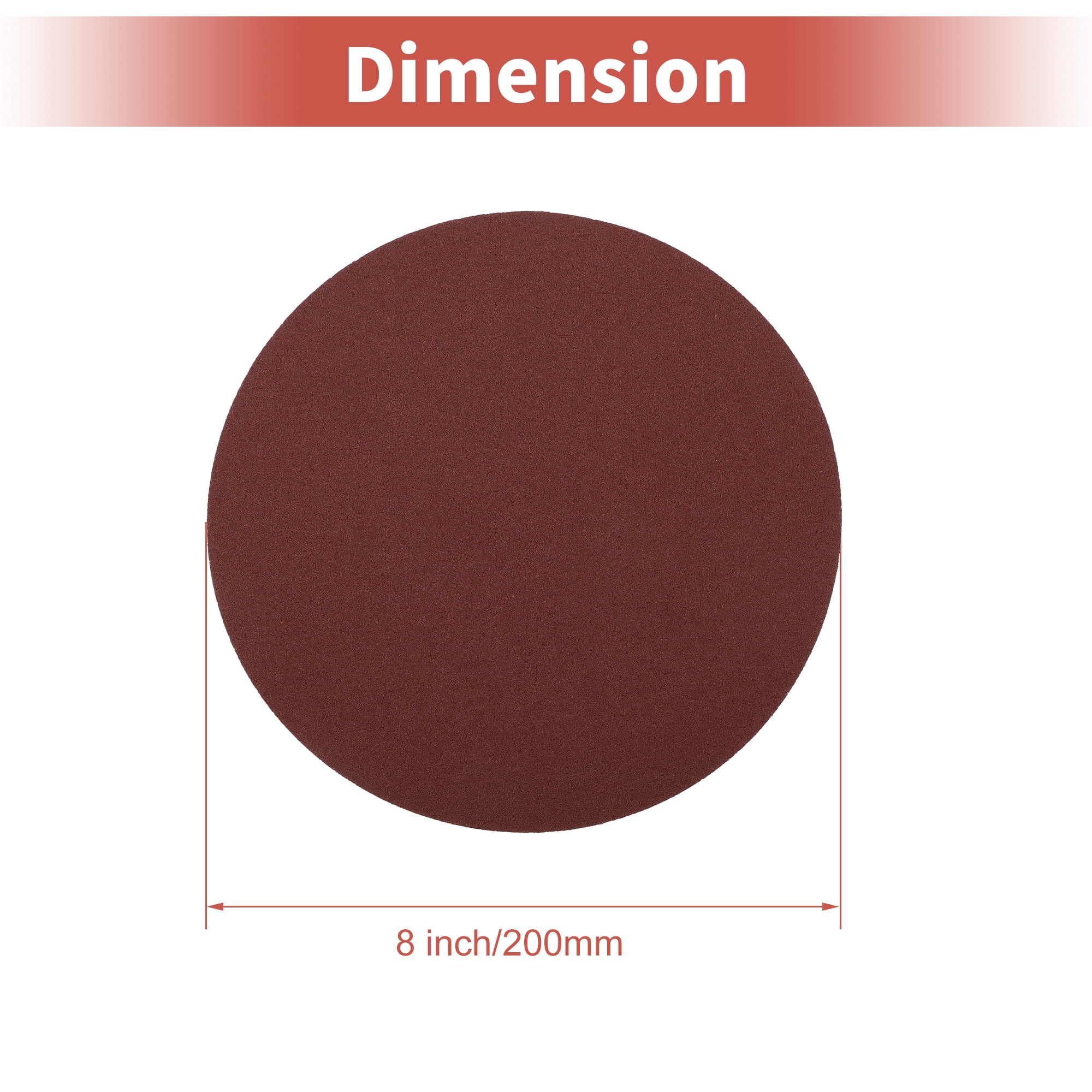 Unique Bargains 8 Inch Round Hook and Loop Sandpaper Discs Sanding Use 100 Grit