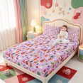 thumbnail image 3 of Manfei Elegant Christmas Animals King Sheets,Happy Xmas Bedding,4-Piece,1 Flat Sheet,1 Fitted Sheet and 2 Pillowcases, 3 of 6