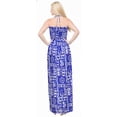 thumbnail image 3 of HAPPY BAY Women's Beach Summer A-Line Maxi Smocked Top Slit Dress Long Casual Strapless Tube Dresses for Women One Size Cobalt, Tropical, 3 of 5