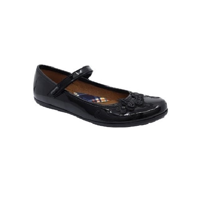 ZAPATO ESCOLAR tipo ZAPATILLA COQUETA 31116-C CHAROL NEGRO