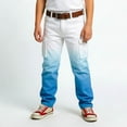 thumbnail image 2 of WhouRiu Boys Casual Cargo Pants With Pockets Fashion Gradient Color Rigid Waist Loose Pants Kids Autumn Outdoor Comfortable Cute Trousers,7-8 Years, 2 of 4