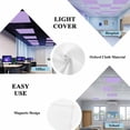 thumbnail image 5 of Purple Fluorescent Light Covers, Modern Pure Lavender Purple Magnetic Light Covers for Ceiling Lights, Fluorescent Ceiling Shade Filters for Classroom Bedroom Office 4x2Ft x 2PCS, 5 of 8
