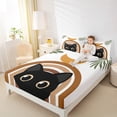 thumbnail image 4 of Manfei Cartoon Cat Kitten Bed Sheets,Pet Animal King Sheets,Boho bohemian Rainbow Sheet Set For Girl Boys Kids,Breathable Home Decor,4pcs, 4 of 7