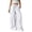 *White, variant on VBVC Women's Drawstring Crinkle Wide Leg Pants , Y2K Baggy Boho Trousers For Women , Ladies' Textured Beach Lounge Pants with Pockets, Army Green , S-2XL
