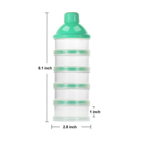 Dispensador de fórmula de leche para bebé, contenedor de almacenamiento de refrigerios apilable, antiderrames, 5 capas