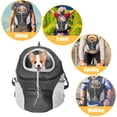thumbnail image 5 of Hamiledyi Dog Carrier Backpack, Comfortable Doggy Front Backpack Pet Puppy Carrier Travel Pack with Breathable Head Out Design and Padded Shoulder for Walking Biking Hiking Camping Outdoor, 5 of 7