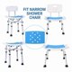 thumbnail image 4 of Cojín antideslizante para silla de baño, asiento auxiliar para bañera para personas mayores, silla de baño, taburete de ducha, cojín seguro para baño, cojín azul, uno sin silla., 4 of 5