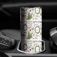 thumbnail image 3 of 20oz White Christmas Wreath Pattern Skinny Tumblers Stainless Steel Tumbler with Lid and Straw,Vacuum Insulated Double Wall Travel Tumbler Cups with Cleaning Brush for Coffee,Tea, 3 of 6