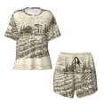 thumbnail image 4 of Picia Vineyard Landscape Pajamas Sets for Women Soft Short-Sleeved Pjs with Lounge Shorts Two Piece Sleepwear-Medium, 4 of 9